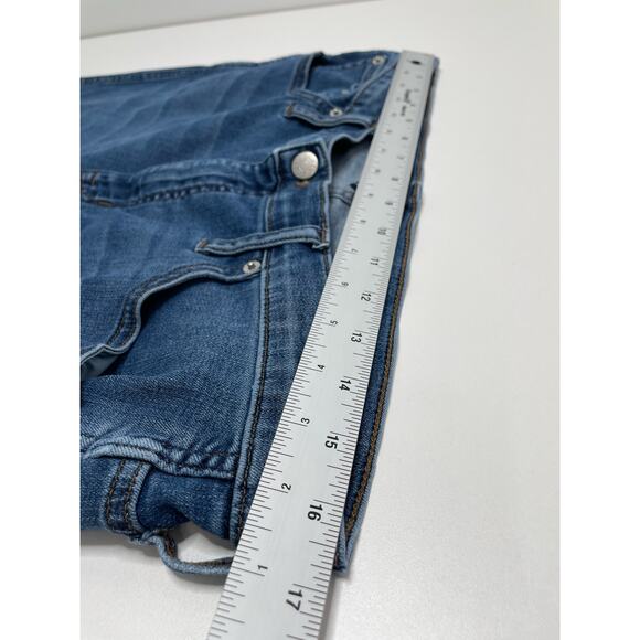 J. Crew High Waisted Vintage Straight Jeans Cropped Denim Blue Women's Size 32 - Picture 4 of 9